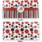 Red & Black Dots & Stripes Vinyl Check Book Cover - Front and Back