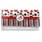 Red & Black Dots & Stripes Vinyl Check Book Cover - Front