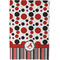 Red & Black Dots & Stripes Waffle Weave Towel - Full Color Print - Approval Image