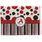 Red & Black Dots & Stripes Waffle Weave Towel - Full Print Style Image