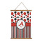 Red & Black Dots & Stripes Wall Hanging Tapestry (Personalized)