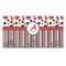 Red & Black Dots & Stripes Wall Mounted Coat Hanger - Front View