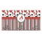 Red & Black Dots & Stripes Wall Mounted Coat Rack (Personalized)