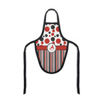 Red & Black Dots & Stripes Bottle Apron (Personalized)