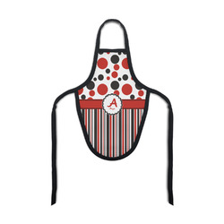 Red & Black Dots & Stripes Bottle Apron (Personalized)