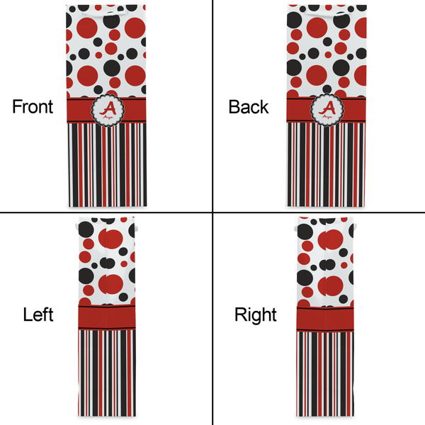 Red & Black Dots & Stripes Wine Gift Bag - Gloss - Approval