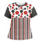 Red & Black Dots & Stripes Women's Crew T-Shirt - 2X Large