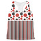 Red & Black Dots & Stripes Womens Racerback Tank Top - Large