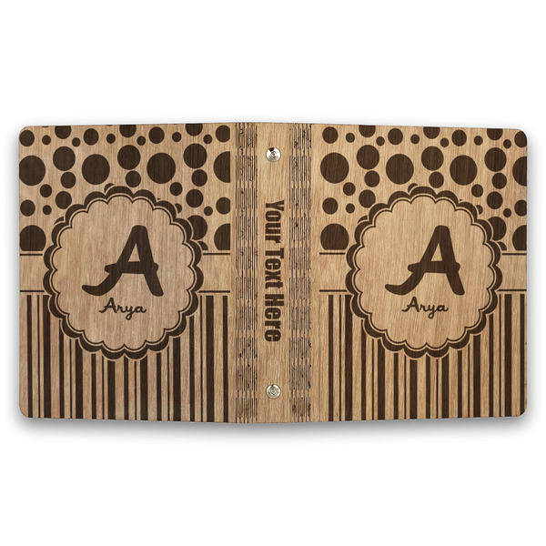 Red & Black Dots & Stripes Wood 3-Ring Binders - 1" Half-Letter - Approval