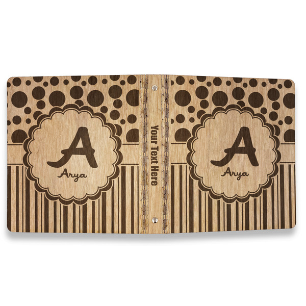 Red & Black Dots & Stripes Wood 3-Ring Binders - 1" Letter - Approval