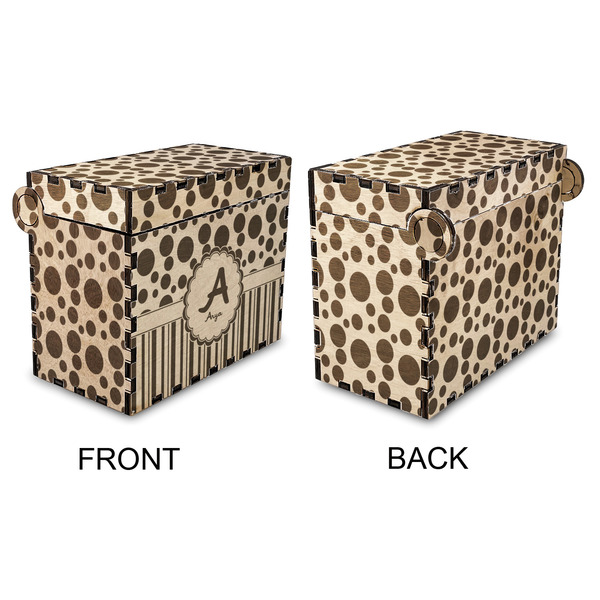 Red & Black Dots & Stripes Wood Recipe Box - Approval