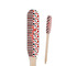 Red & Black Dots & Stripes Wooden Food Pick - Paddle - Closeup