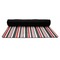 Red & Black Dots & Stripes Yoga Mat Rolled up Black Rubber Backing