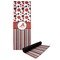 Red & Black Dots & Stripes Yoga Mat with Black Rubber Back Full Print View