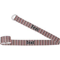 Red & Black Dots & Stripes Yoga Strap (Personalized)