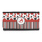 Red & Black Dots & Stripes Leatherette Ladies Wallet (Personalized)