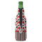 Red & Black Dots & Stripes Zipper Bottle Cooler - BACK (bottle)
