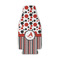 Red & Black Dots & Stripes Zipper Bottle Cooler - FRONT (flat)