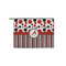 Red & Black Dots & Stripes Zipper Pouch Small (Front)