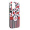 Red & Black Dots & Stripes iPhone 13 Pro Max Tough Case - Angle