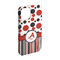 Red & Black Dots & Stripes iPhone Case - Plastic - iPhone 15 (Personalized)