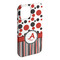 Red & Black Dots & Stripes iPhone Case - Plastic (Personalized)