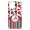 Red & Black Dots & Stripes iPhone 15 Pro Max Case - Back