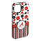 Red & Black Dots & Stripes iPhone 15 Pro Max Tough Case - Angle