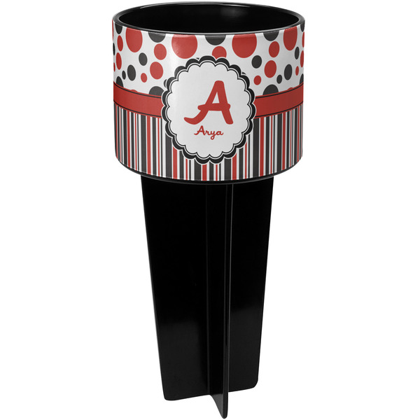 Red & Black Dots & Stripes spiker_black_apvl