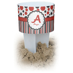 Red & Black Dots & Stripes Beach Spiker Drink Holder (Personalized)