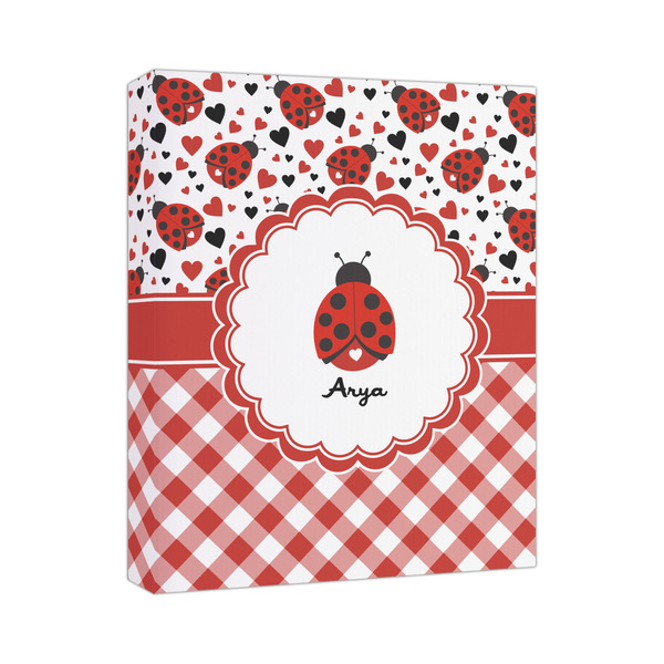 Custom Ladybugs & Gingham Canvas Print (Personalized)
