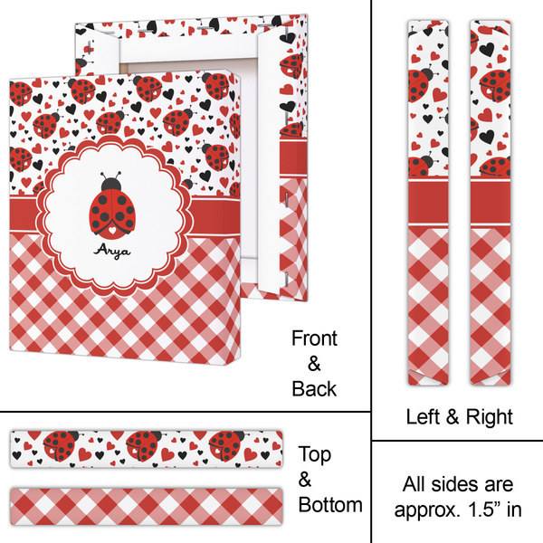 Ladybugs & Gingham 11x14 - Canvas Print - Approval