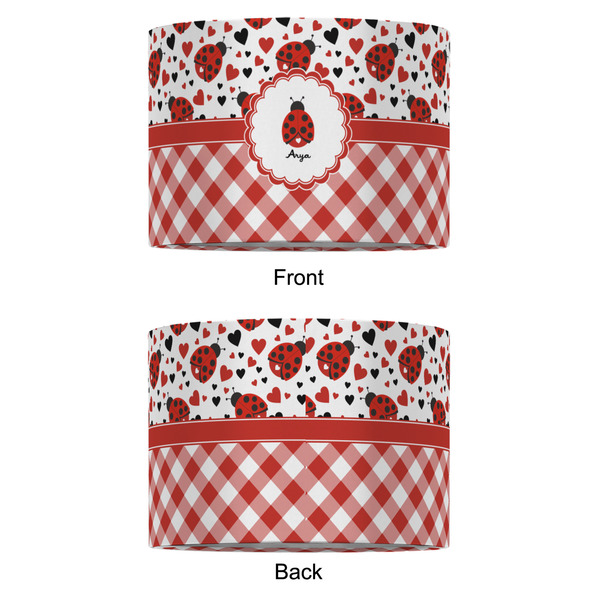 Ladybugs & Gingham 12" Drum Lampshade - APPROVAL (Fabric)