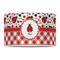 Ladybugs & Gingham 12" Drum Lampshade - FRONT (Poly Film)