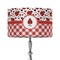 Ladybugs & Gingham 12" Drum Lampshade - ON STAND (Fabric)