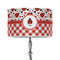 Ladybugs & Gingham 12" Drum Lamp Shade - Poly-film (Personalized)
