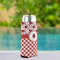 Ladybugs & Gingham Can Cooler - Tall 12oz - In Context