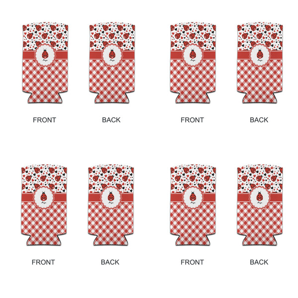 Ladybugs & Gingham 12oz Tall Can Sleeve - Set of 4 - APPROVAL