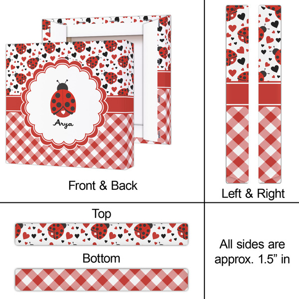 Ladybugs & Gingham 12x12 - Canvas Print - Approval