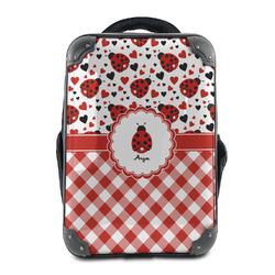 Ladybugs & Gingham 15" Hard Shell Backpack (Personalized)