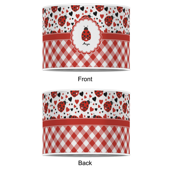 Ladybugs & Gingham 16" Drum Lampshade - APPROVAL (Poly Film)