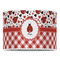 Ladybugs & Gingham 16" Drum Lampshade - FRONT (Poly Film)