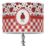 Ladybugs & Gingham 16" Drum Lamp Shade - Poly-film (Personalized)