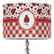 Ladybugs & Gingham 16" Drum Lampshade - ON STAND (Poly Film)