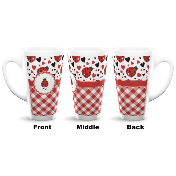 Ladybugs & Gingham 16 Oz Latte Mug - Approval