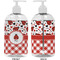 Ladybugs & Gingham 16 oz Plastic Liquid Dispenser- Approval- White