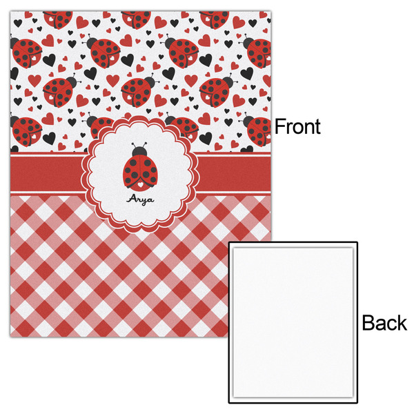 Ladybugs & Gingham 16x20 - Matte Poster - Front & Back