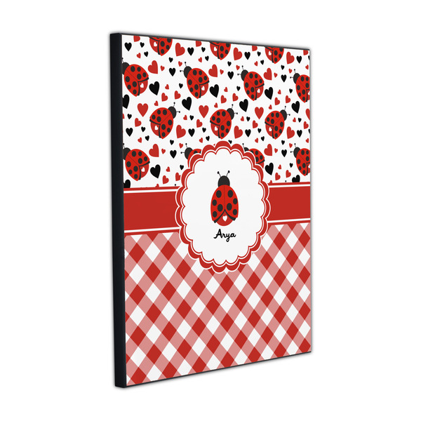 Ladybugs & Gingham 16x20 Wood Print - Angle View