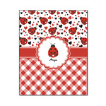 Ladybugs & Gingham Wood Print - 16x20 (Personalized)