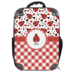 Ladybugs & Gingham 18" Hard Shell Backpack (Personalized)